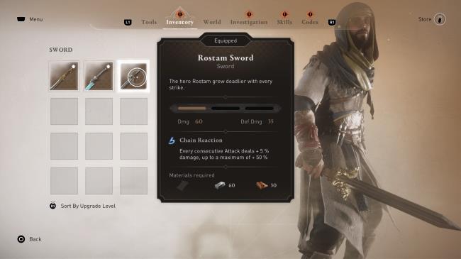 Rostam Sword reward after completing the Weapons Dealer co<em></em>ntract in Assassin's Creed Mirage