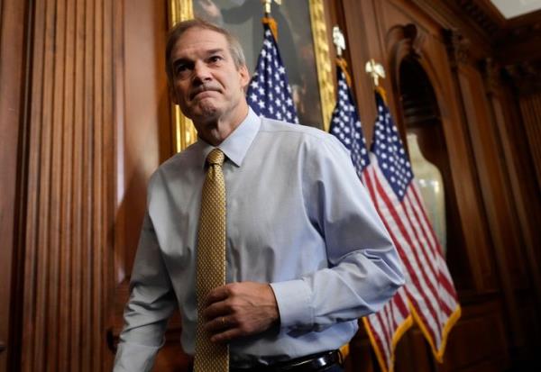 WASHINGTON, DC - OCTOBER 20: U.S. Rep. Jim Jordan (R-OH), the Republican Speaker designee, arrives for a press co<em></em>nference at the U.S. Capitol on October 20, 2023 in Washington, DC. The House of Representatives is expected to hold another vote for Speaker of the House after Rep. Jim Jordan (R-OH) failed to secure the votes needed to become Speaker in the previous attempts. (Photo by Drew Angerer/Getty Images)