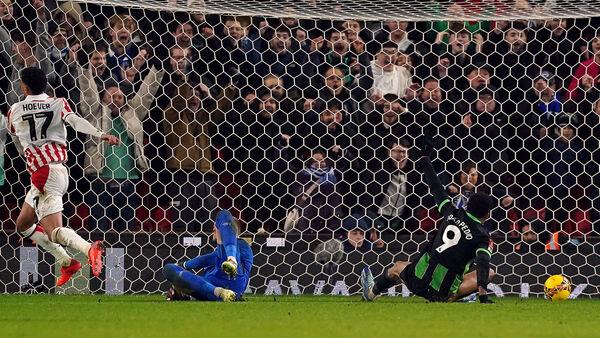 Joao Pedro at the double as Brighton made to battle for win at Stoke