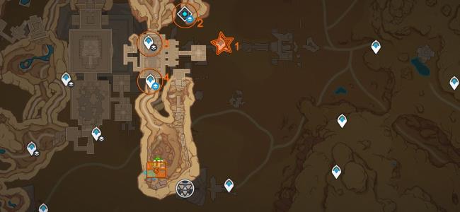 Map Location of Sumeru Shrine of Depth 3