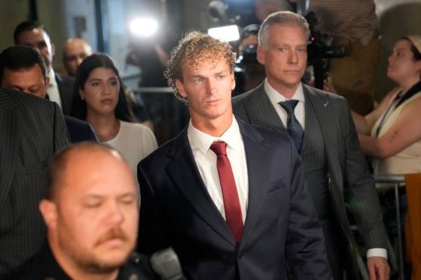 Daniel Penny arrives for his arraignment at Manhattan Criminal Court, o<em></em>nJune 28, 2023, in New York. 