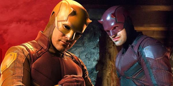 Split image of Charlie Cox's Daredevil from She-Hulk and his Netflix series.
