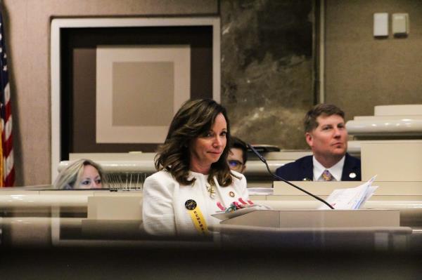 Rep. Susan DuBose presents her bill limiting transgender athletes at the collegiate level