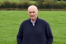  Timoleague, West Cork, dairy farmer Pa Harte spreads slurry on a grazing field.
