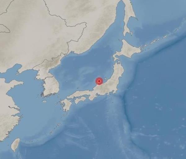 This image provided by the Korea Meteorological Administration on Jan. 1, 2024, shows an area in Japan wher<em></em>e a major earthquake was reported, prom<em></em>pting tsunami warnings in Japan and advisories against rising sea levels in South Korea. (PHOTO NOT FOR SALE) (Yonhap)