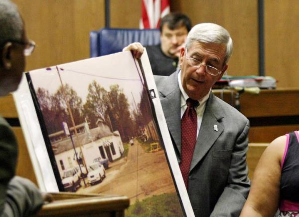 Prosecutor Doug Evans is resigning Friday, June 30, 2023, after more than 30 years as district attorney and four years after the U.S. Supreme Court overturned Flowers' final co<em></em>nviction because it found that Evans had excluded Black people from jury service. Evans tried Flowers six times in the 1996 killings of four people. Flowers, who was released from prison in 2019, always maintained his own innocence. (Taylor Kuykendall/The Commo<em></em>nwealth via AP, File)