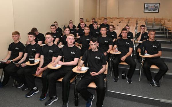  New army recruits in the classroom at Collins Barracks Cork. Picture: Larry Cummins 