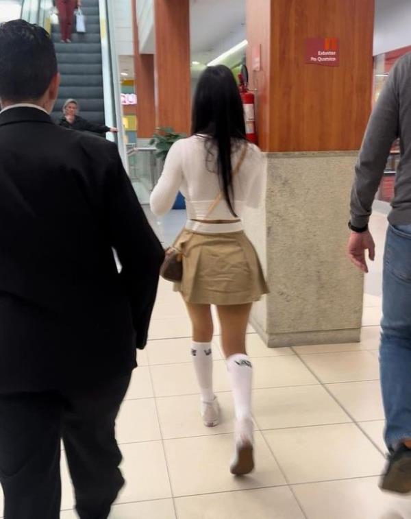 She was escorted from the premises by security